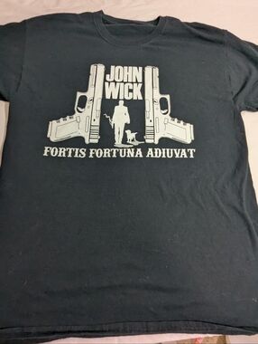 John Wick Men's Black Graphic T‑Shirt Size XL